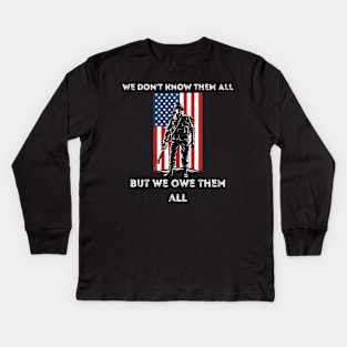 We Owe Them All Memorial Day Fallen Heroes Flag Kids Long Sleeve T-Shirt